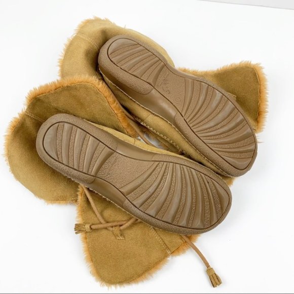 Victoria Spenser Boots Golden Brown Fluffy - Picture 5 of 8